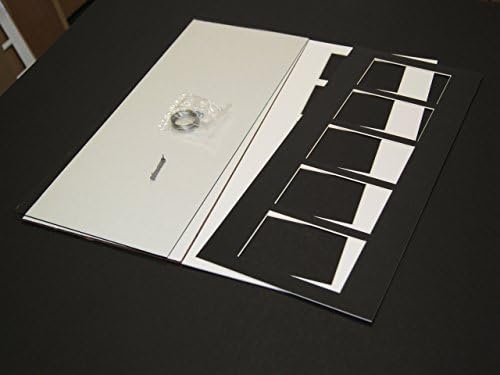 אמנות מכתב יצירתי [10x40 9 פתיחת פנים זכוכית סחף כמו מסגרת תמונה כדי להחזיק 4 על 6 תצלומים כולל קולאז 'מחצלת לבן 10 על 40 אינץ'